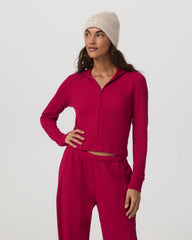 Waffle Full Zip Hoodie Women's Strawberry Hoodie | Vuori sale