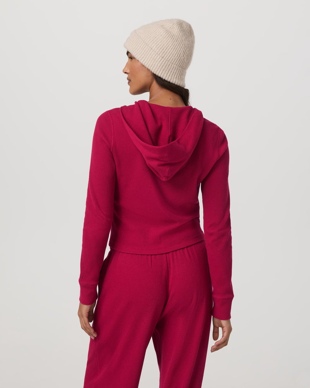 Waffle Full Zip Hoodie Women's Strawberry Hoodie | Vuori sale