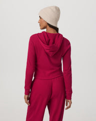 Waffle Full Zip Hoodie Women's Strawberry Hoodie | Vuori sale