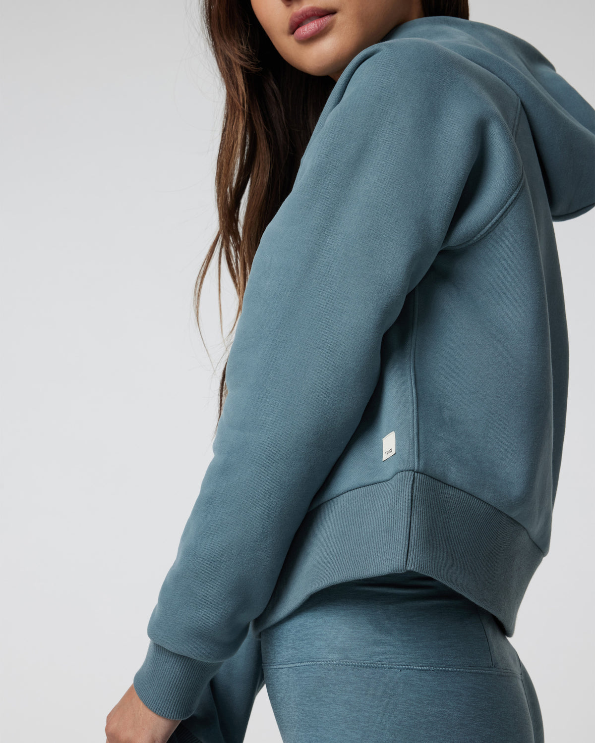 Restore Half Zip Hoodie Women's Smoke Blue Hoodie | Vuori onsale
