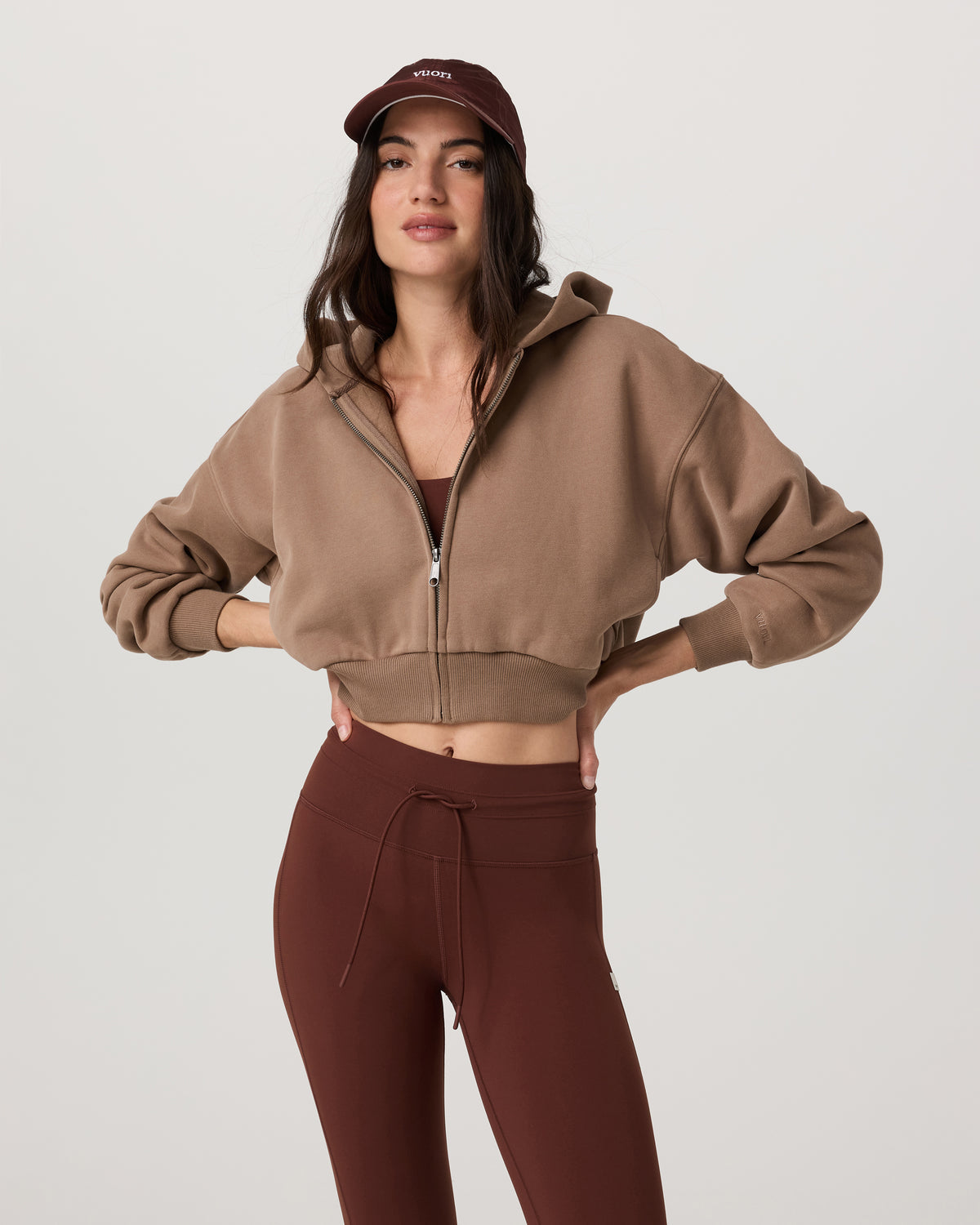 Restore Mini Full Zip Hoodie Women's Nutmeg Jacket | Vuori discount