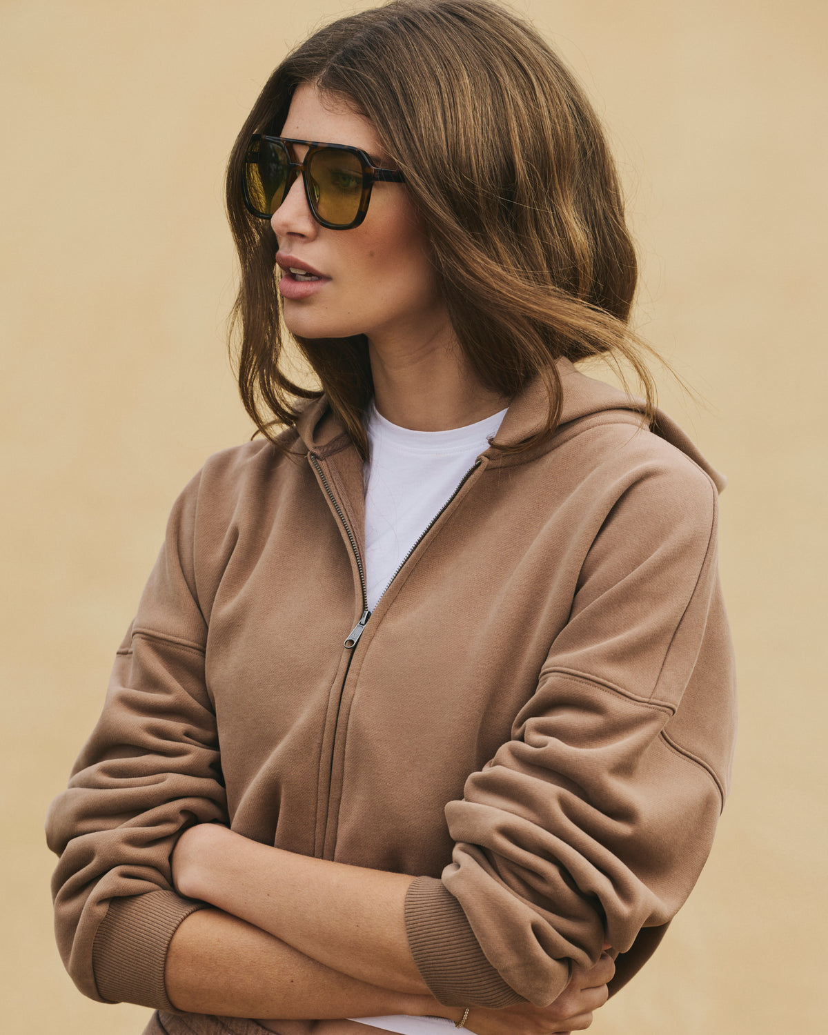 Restore Mini Full Zip Hoodie Women's Nutmeg Jacket | Vuori discount