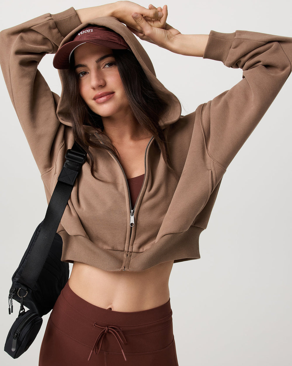 Restore Mini Full Zip Hoodie Women's Nutmeg Jacket | Vuori discount