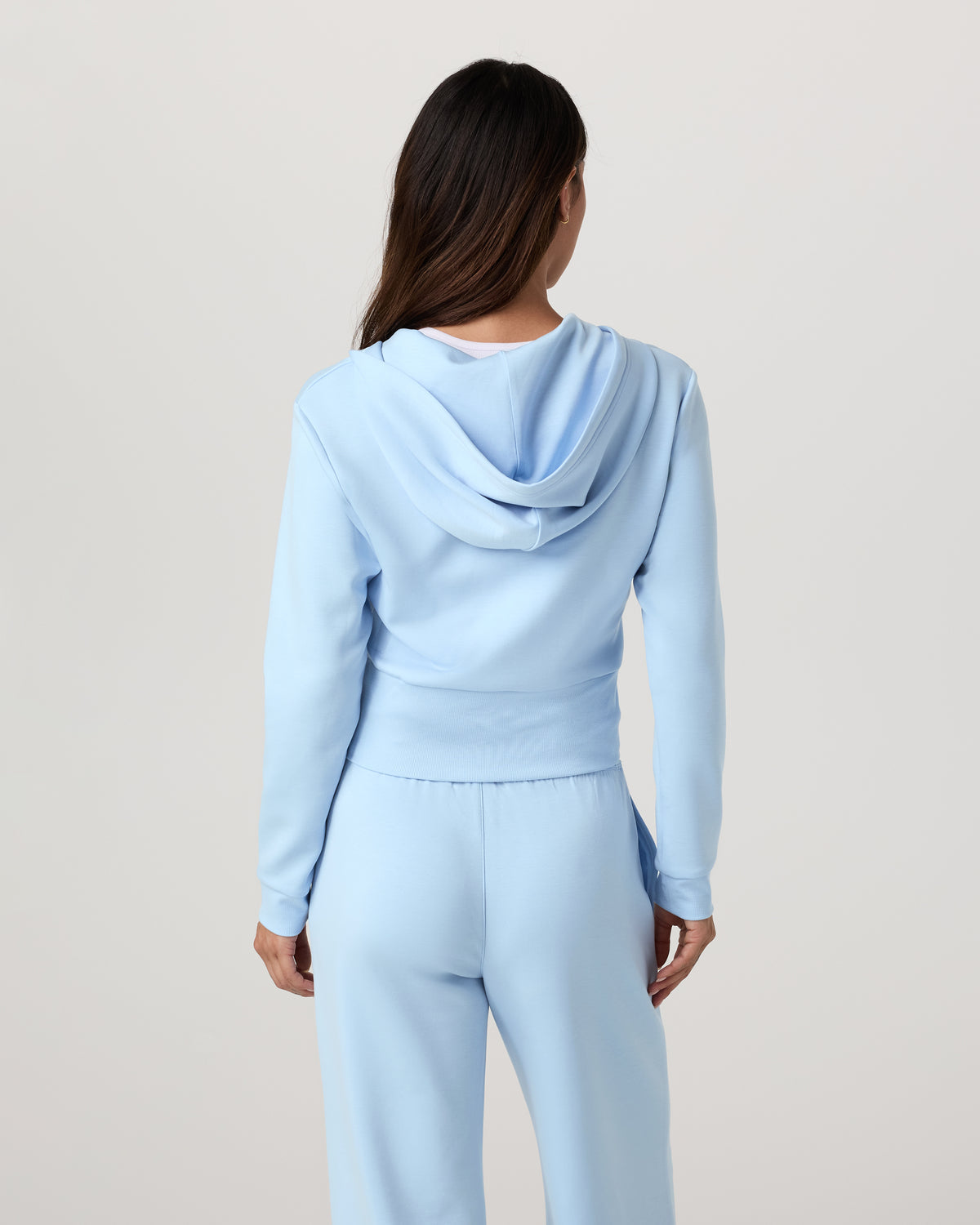 Compose Full Zip Hoodie Women's Crystal Blue Jacket | Vuori shop