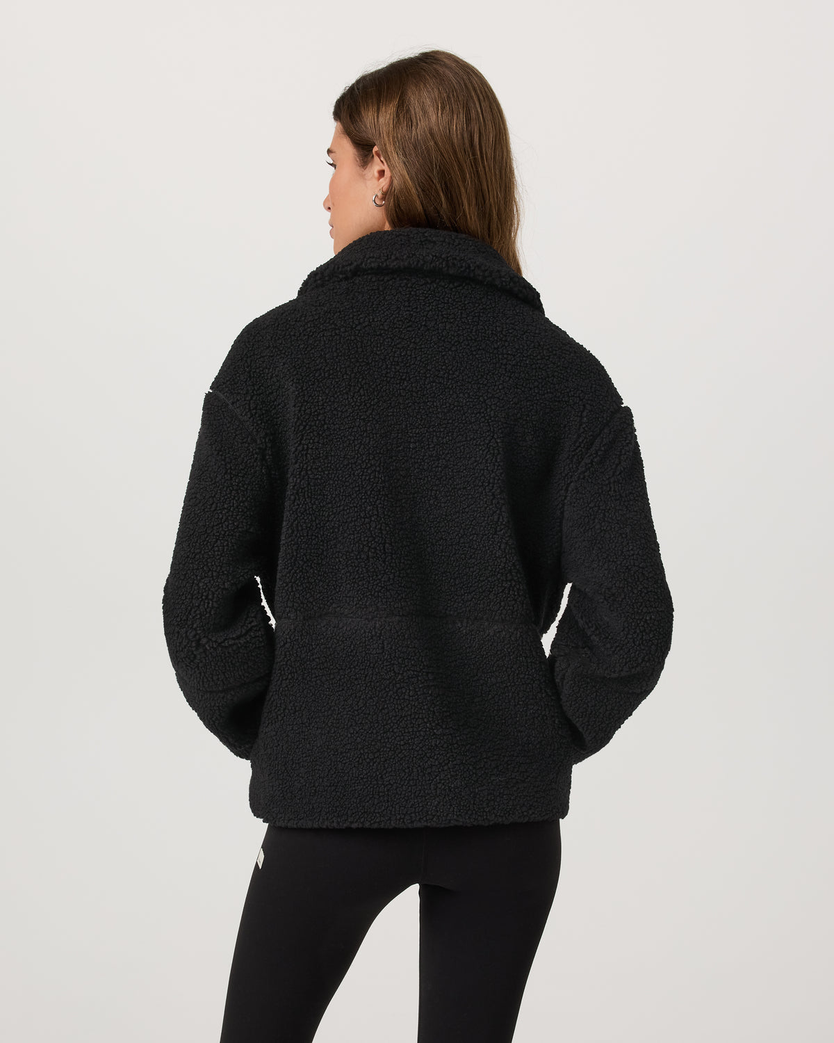 Lou Full Zip Jacket Women's Black Fleece Jacket | Vuori shop