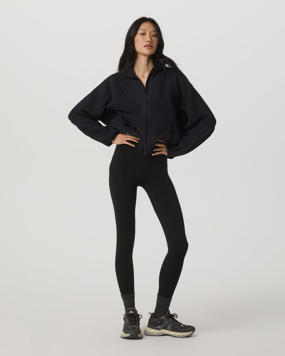 Alpine Jacket Women's Cozy Fleece Jacket in Black| Vuori | Vuori for sale