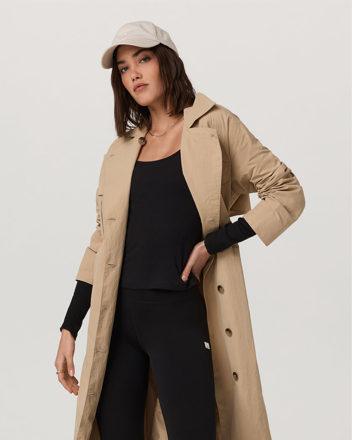 Rhodes Trench Coat Classic Women's Khaki Trench | Vuori onsale