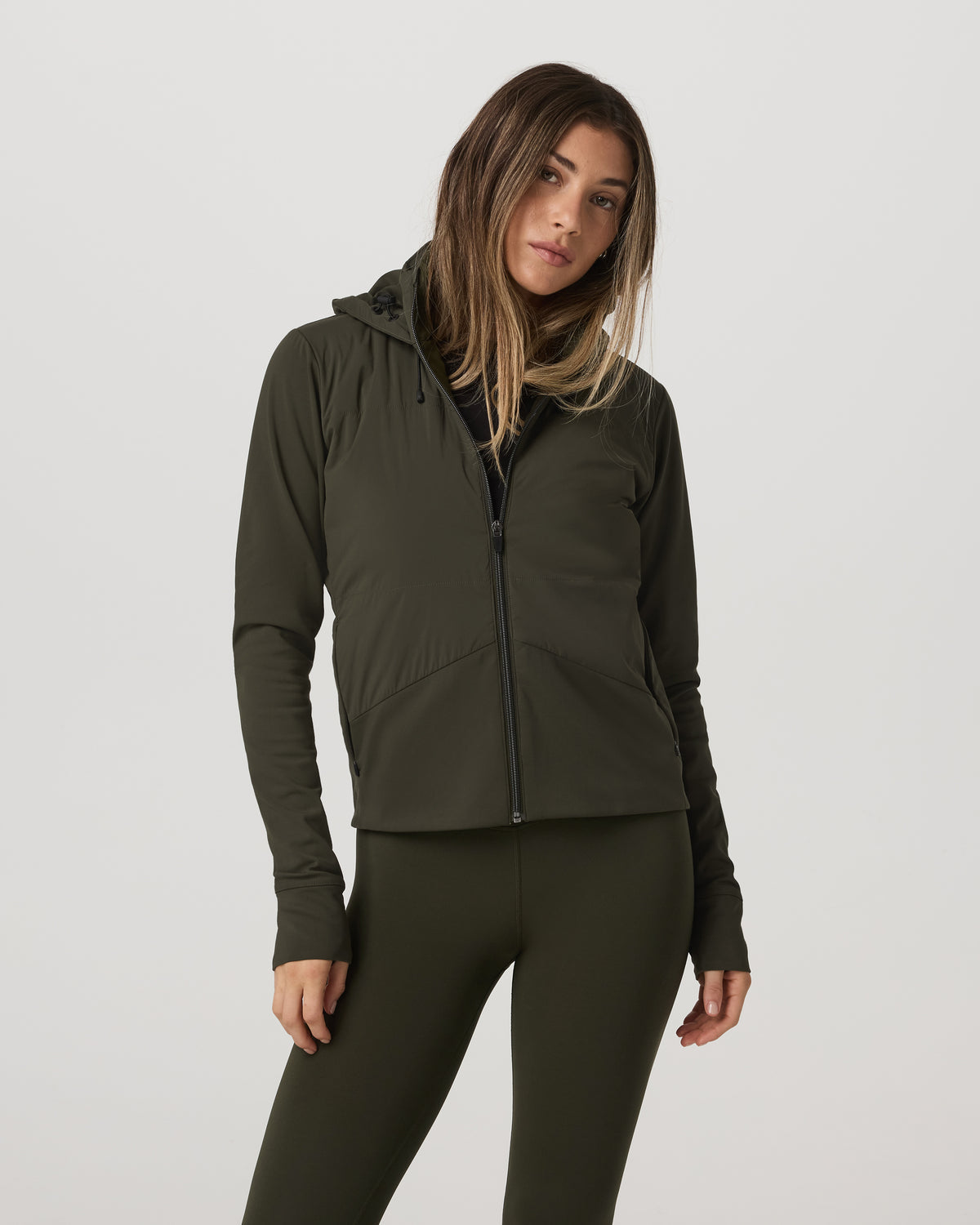 Chilled Out Full Zip Women's Olive Training Jacket | Vuori for sale