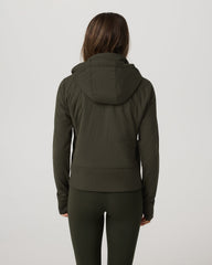 Chilled Out Full Zip Women's Olive Training Jacket | Vuori for sale
