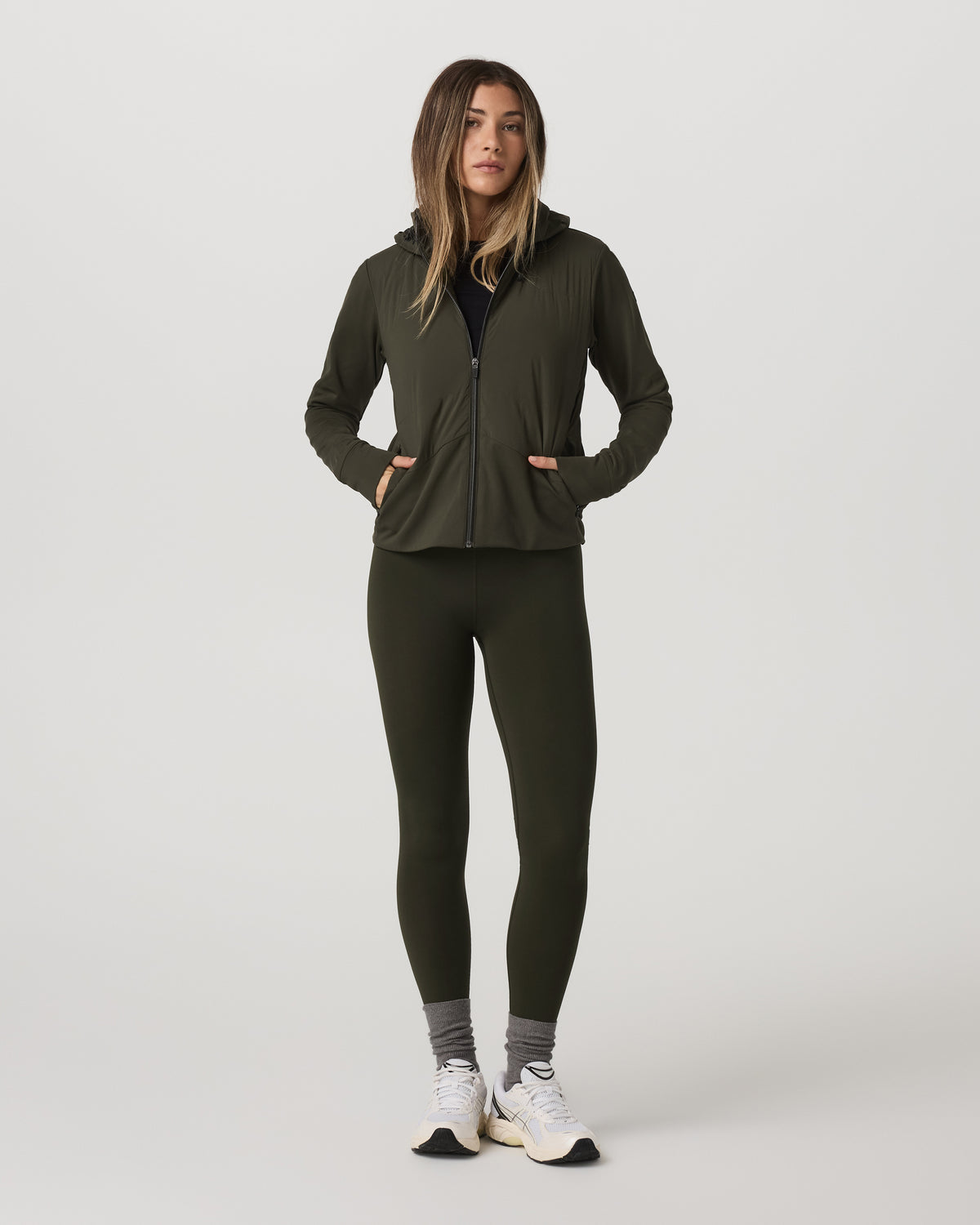 Chilled Out Full Zip Women's Olive Training Jacket | Vuori for sale