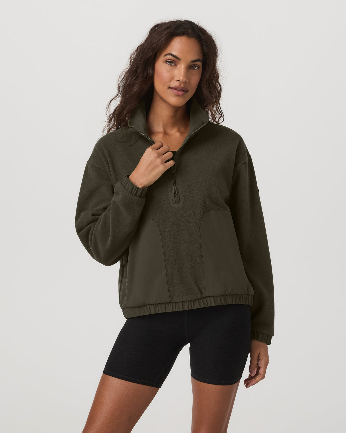 Women's Aspen Half Zip Women's Olive Pullover | Vuori shop