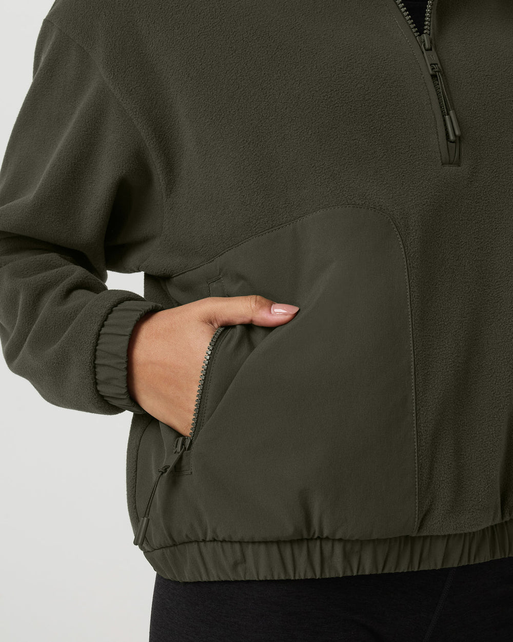Women's Aspen Half Zip Women's Olive Pullover | Vuori shop