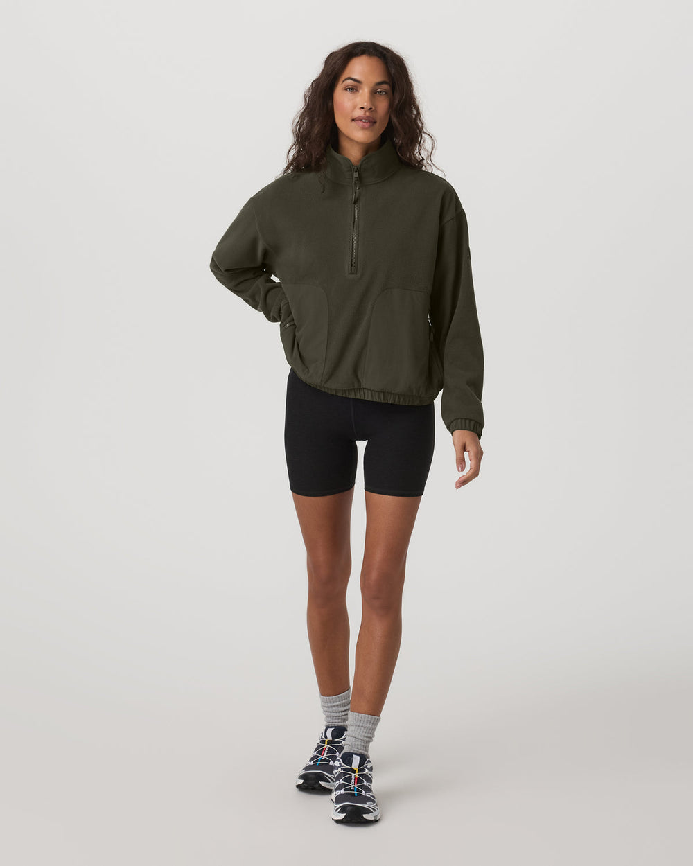 Women's Aspen Half Zip Women's Olive Pullover | Vuori shop