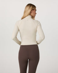 Vuori AllTheFeels™ Full Zip Women's Bone Fitness Jacket | Vuori online