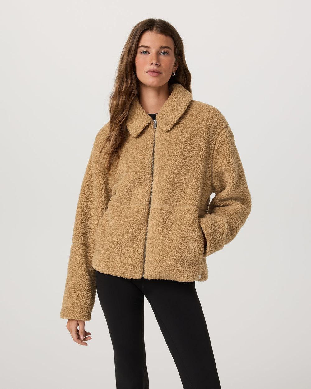Lou Full Zip Jacket Women's Butterscotch Fleece Jacket | Vuori outlet