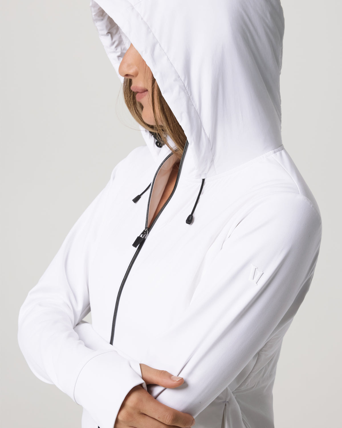 Chilled Out Full Zip Women's White Training Jacket | Vuori onsale