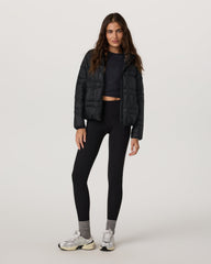 Women's Coordinate Packable Down Jacket Black Zip Up | Vuori for sale