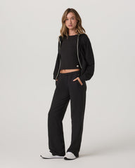 Halo Straight Leg Pant Women's Solid Black Pants | Vuori onsale