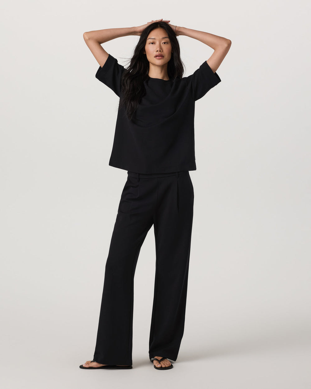 Maven Wideleg Pant Women's Black Lounge Pants | Vuori onsale