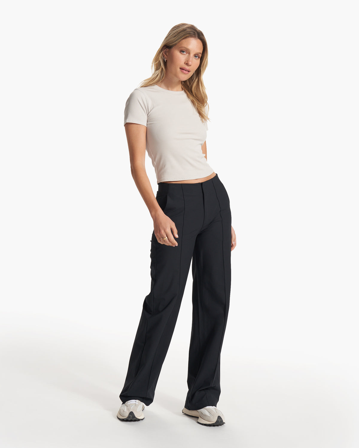 Women's Meta Wideleg Black Tailored Pants | Vuori for sale