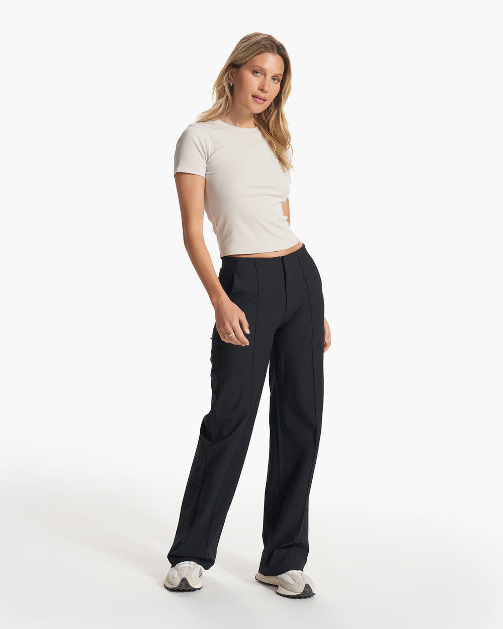 Women's Meta Wideleg Black Tailored Pants | Vuori for sale