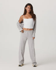 Women's Halo Modern Straight Leg Pant-Short Pale Grey | Vuori outlet