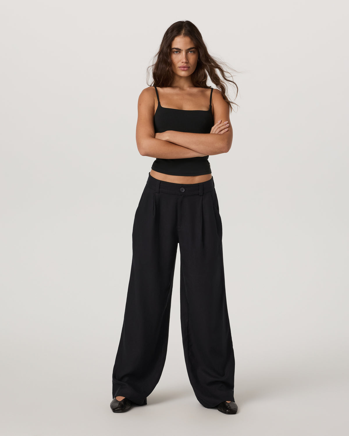 Trestles Twill Wideleg Women's Black Trouser Pants | Vuori online