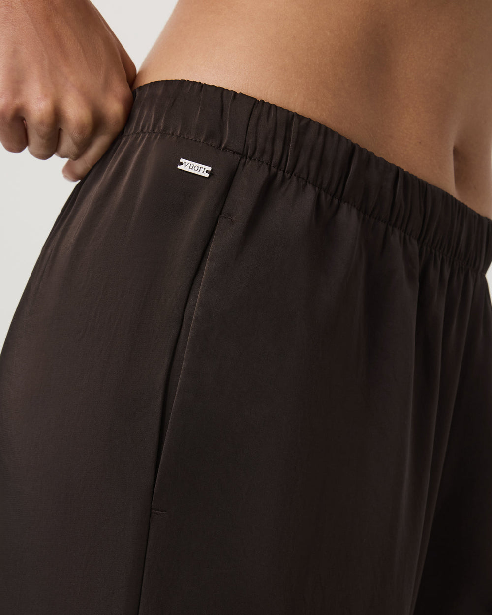 Nova Satin Wideleg Pant Women's Dark Java Pants | Vuori onsale
