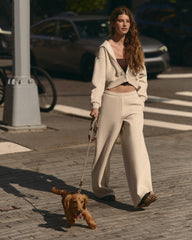 Women's Restore Ultra Wideleg Sweatpant Bone Heather | Vuori outlet