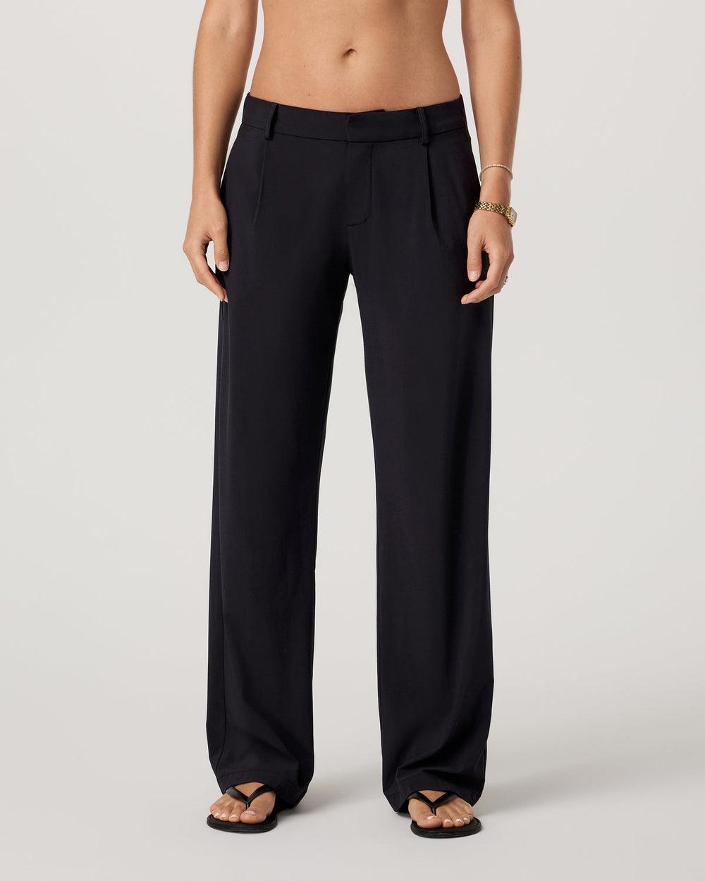 Villa Low Slung Trouser Women's Black Low-Rise Pants | Vuori outlet