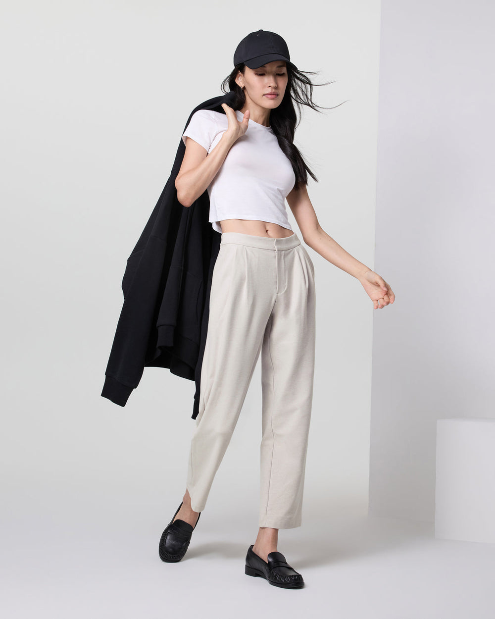 Elevation Ankle Trouser Ecru Heather | Vuori shop