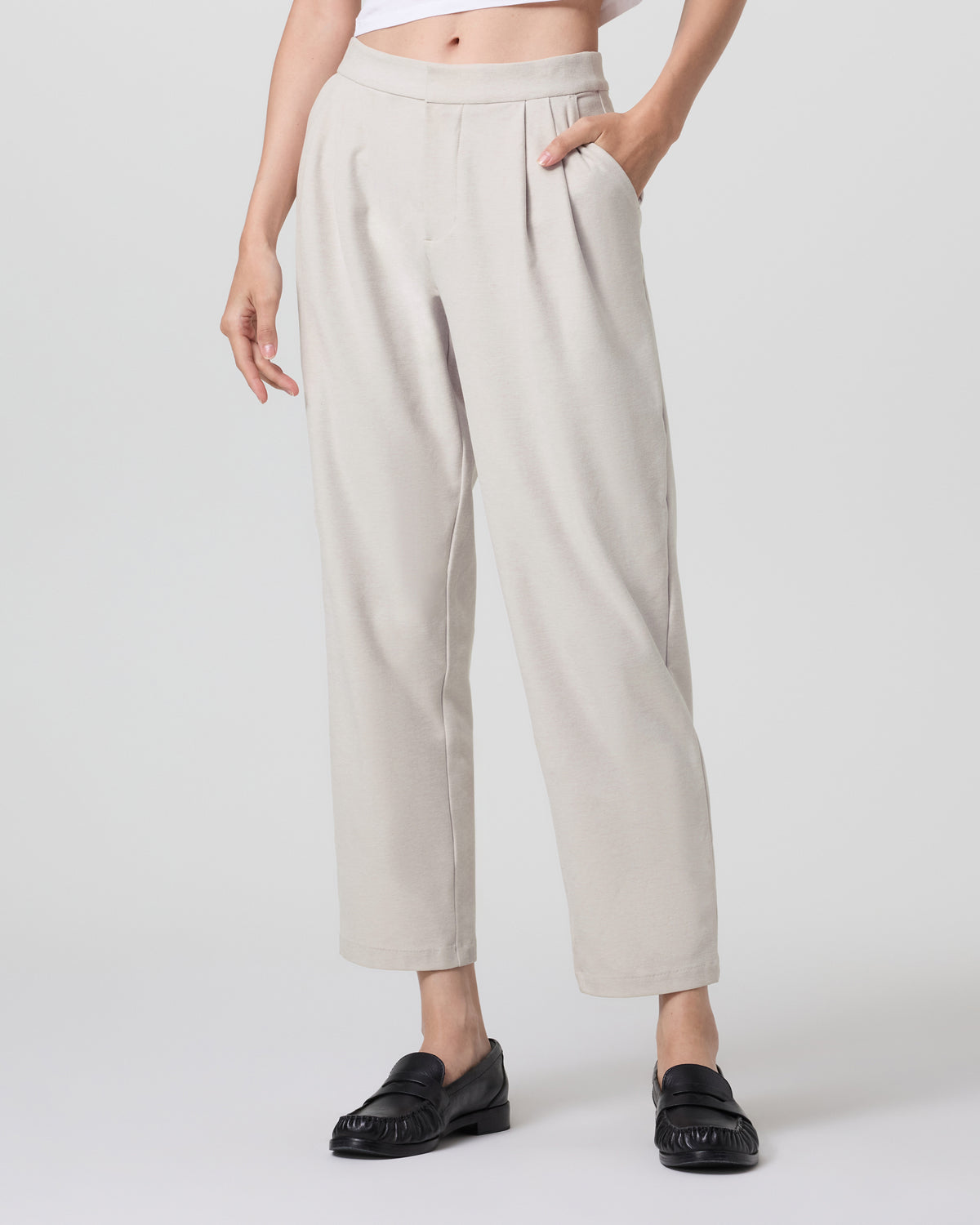 Elevation Ankle Trouser Ecru Heather | Vuori shop