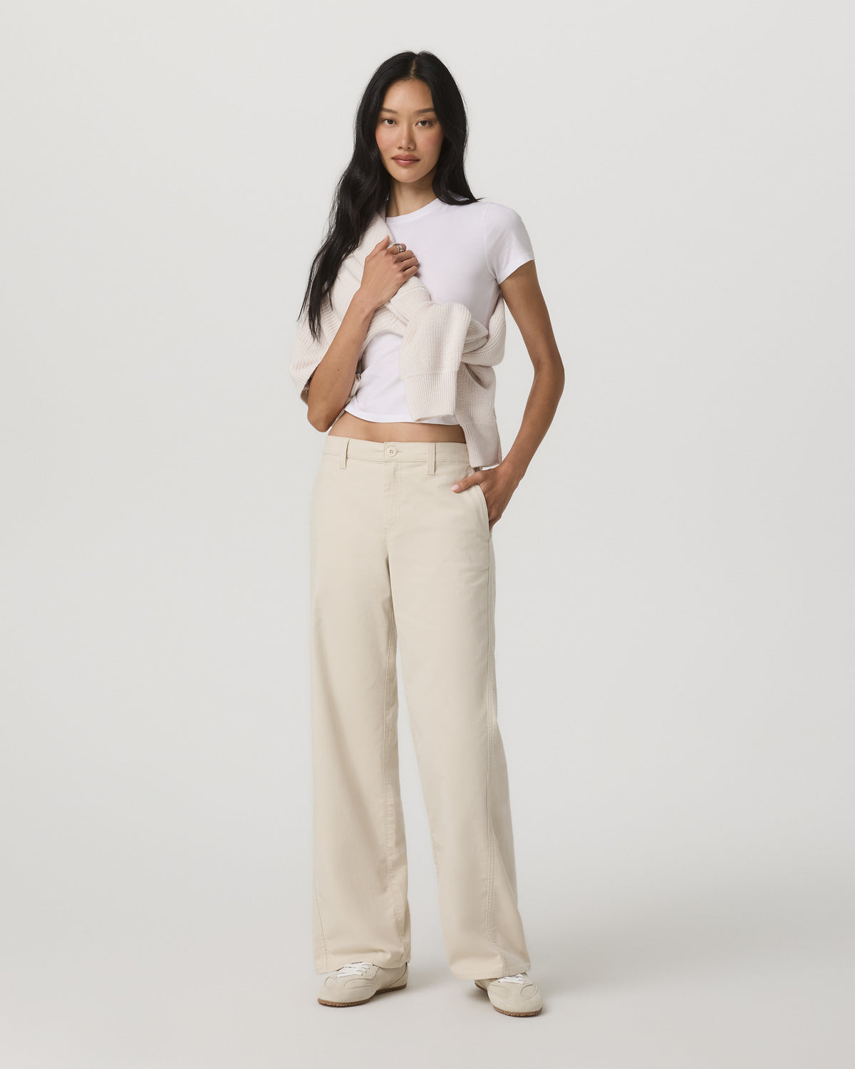 Telluride Twill Pant Women's Bone Mid-Low Rise Pants | Vuori onsale