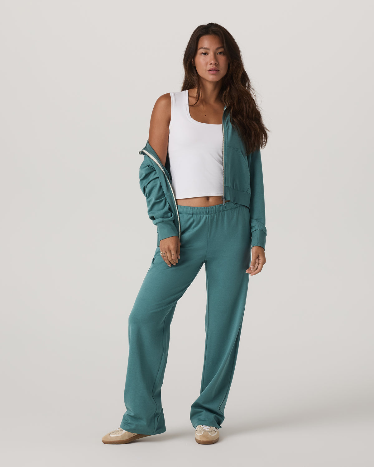 Women's Halo Modern Strght Leg Pant - Short Bluegrass | Vuori sale