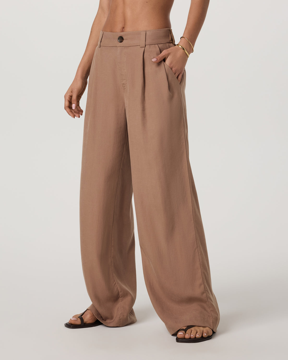 Trestles Twill Wideleg Women's Nutmeg Trouser Pants | Vuori discount