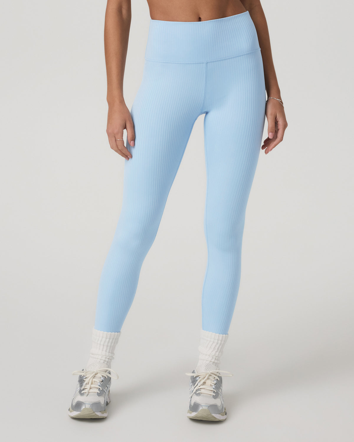 Inversion Rib Legging Women's Crystal Blue Rib Knit Leggings | Vuori shop