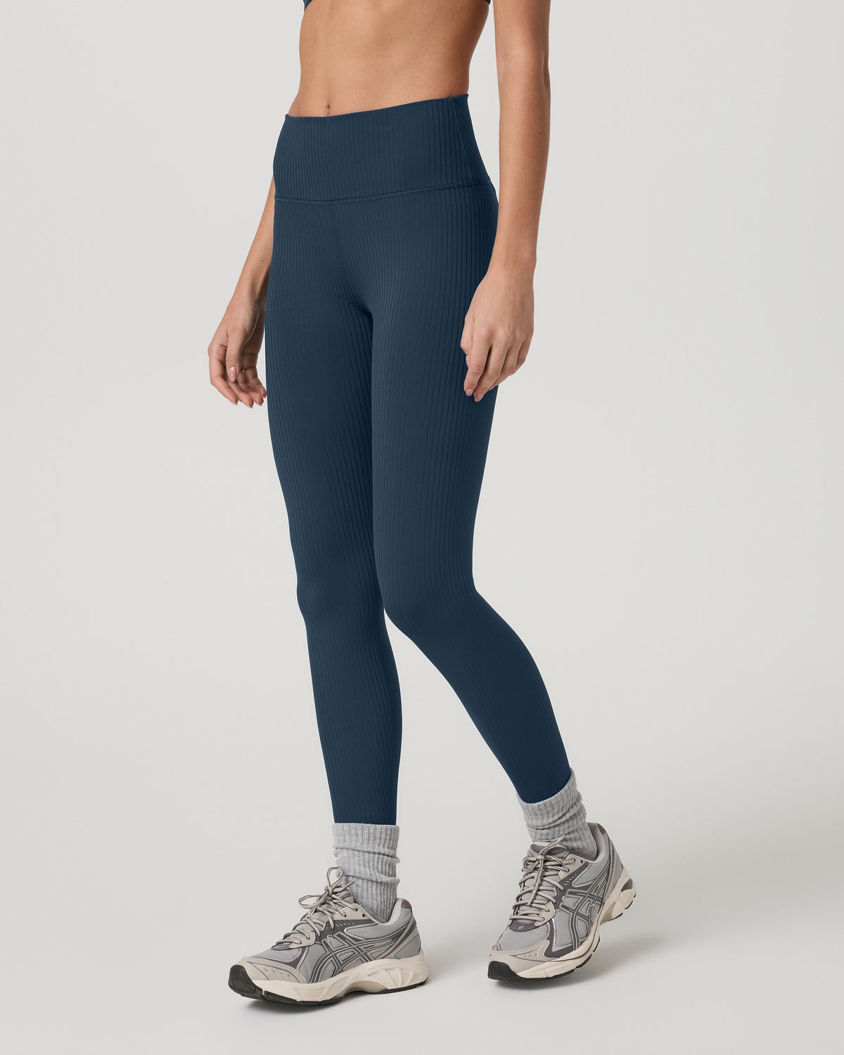Inversion Rib Legging Women's Ocean Blue Rib Knit Leggings | Vuori discount