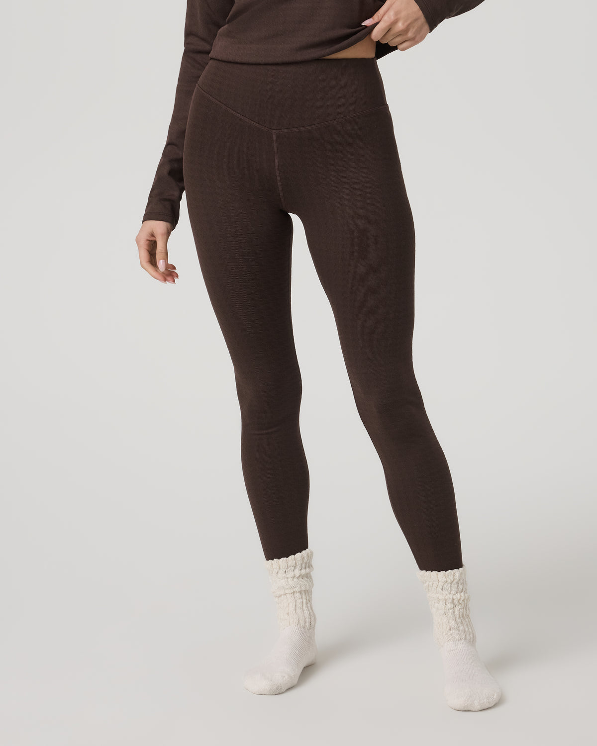 Women's Textured Chilled Out Legging Java Houndstooth | Vuori outlet