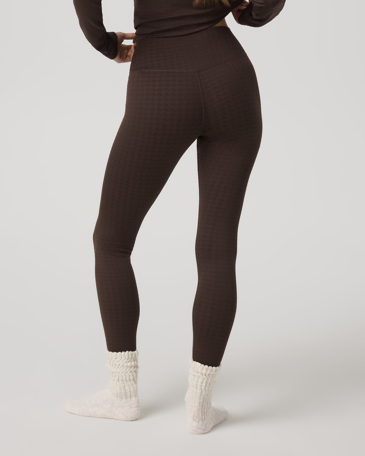 Women's Textured Chilled Out Legging Java Houndstooth | Vuori outlet