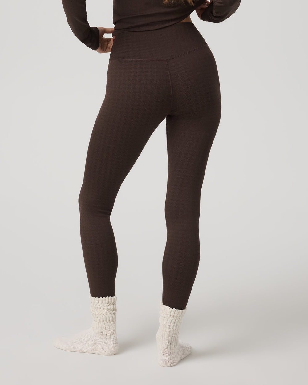 Women's Textured Chilled Out Legging Java Houndstooth | Vuori outlet