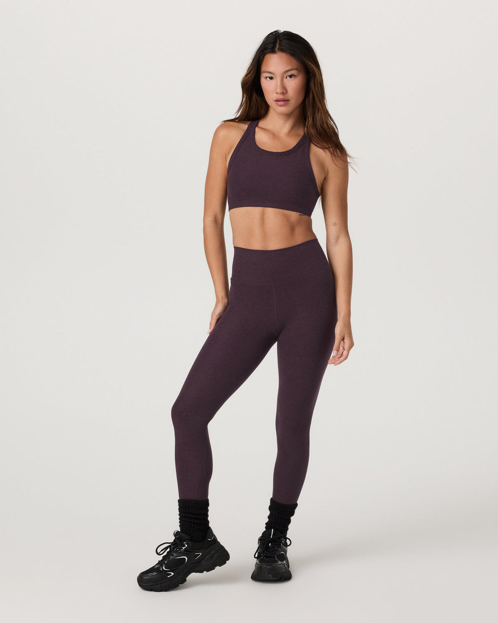 Clean Elevation Legging - Long Raisin Heather Leggings | Vuori online