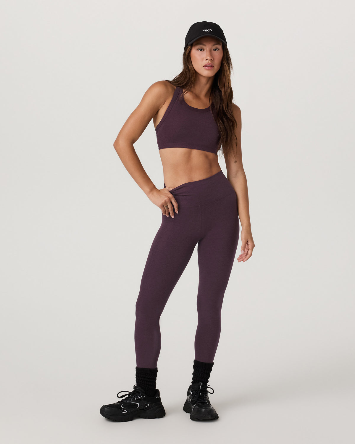 Clean Elevation Legging - Long Raisin Heather Leggings | Vuori online