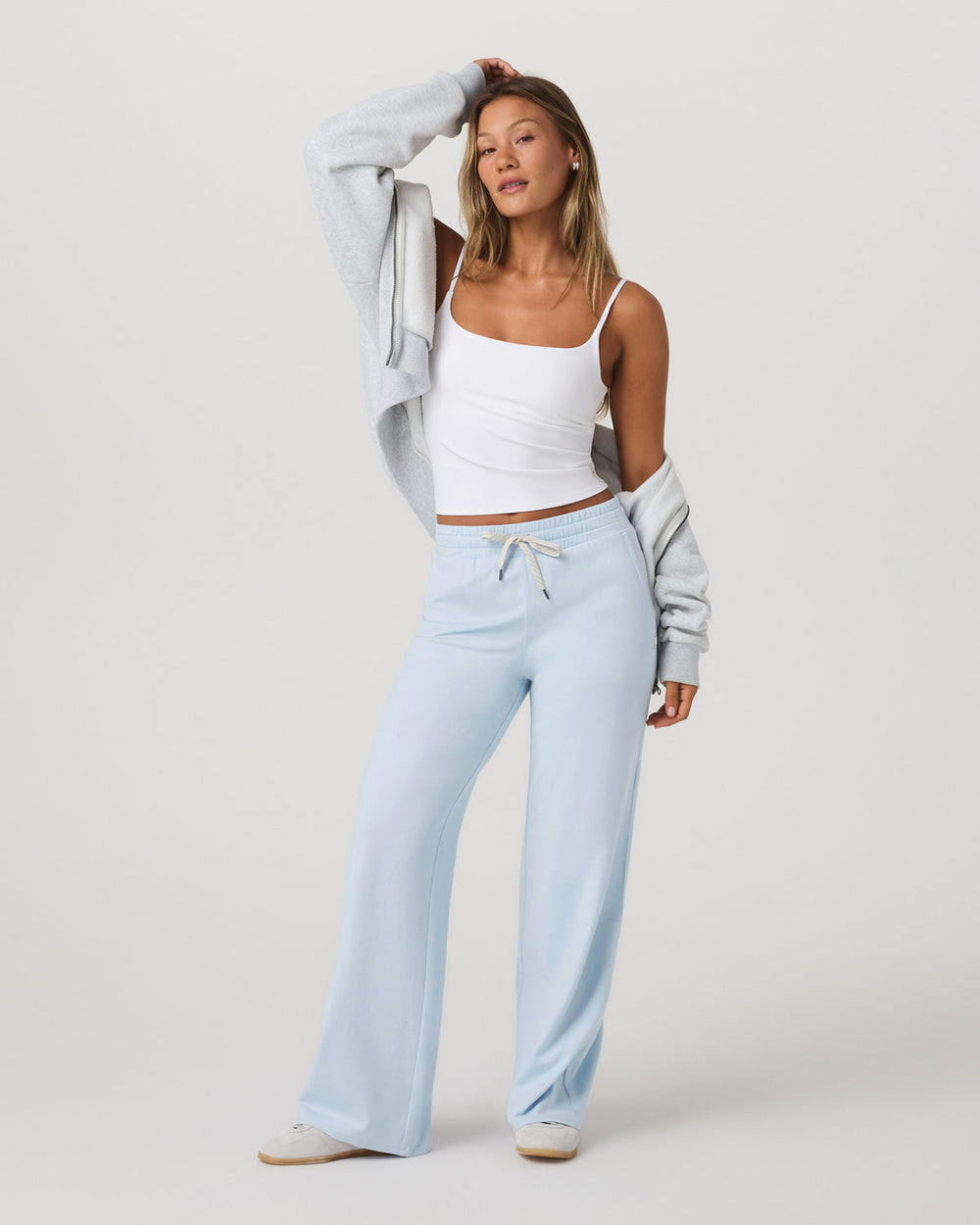 Halo Essential Wideleg - Short Soft Sky Heather Pants | Vuori discount