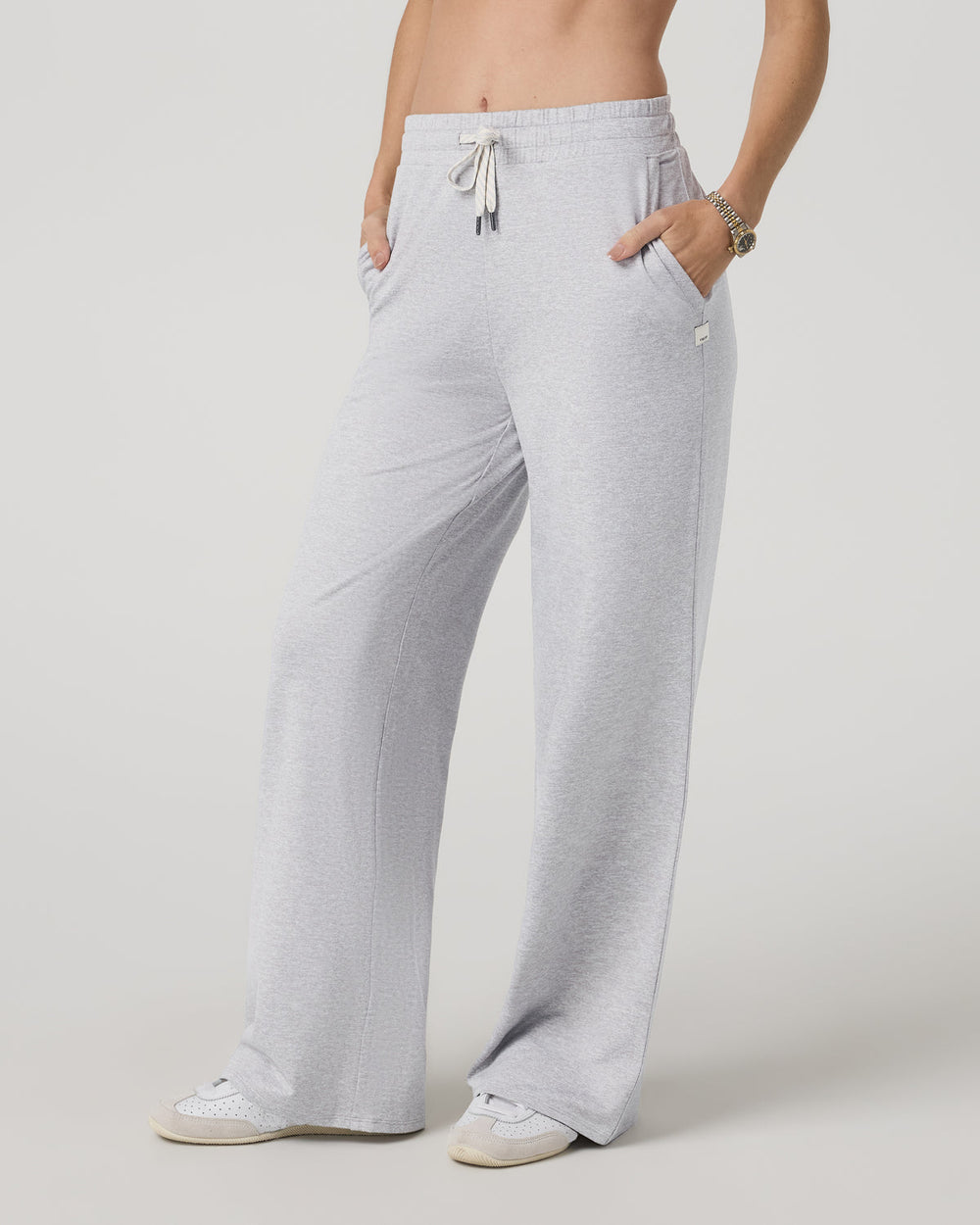 Halo Essential Wideleg Pant Women's Pale Grey Pants | Vuori sale