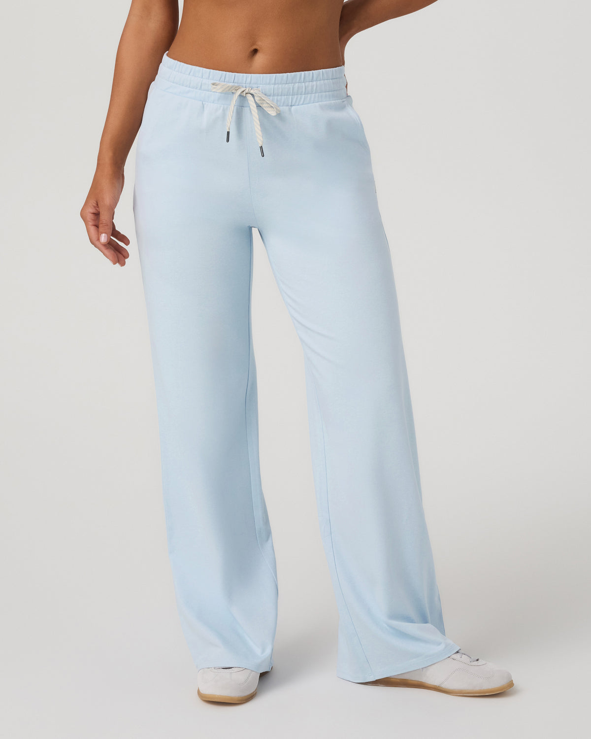 Halo Essential Wideleg Women's Soft Sky Heather Pants | Vuori for sale