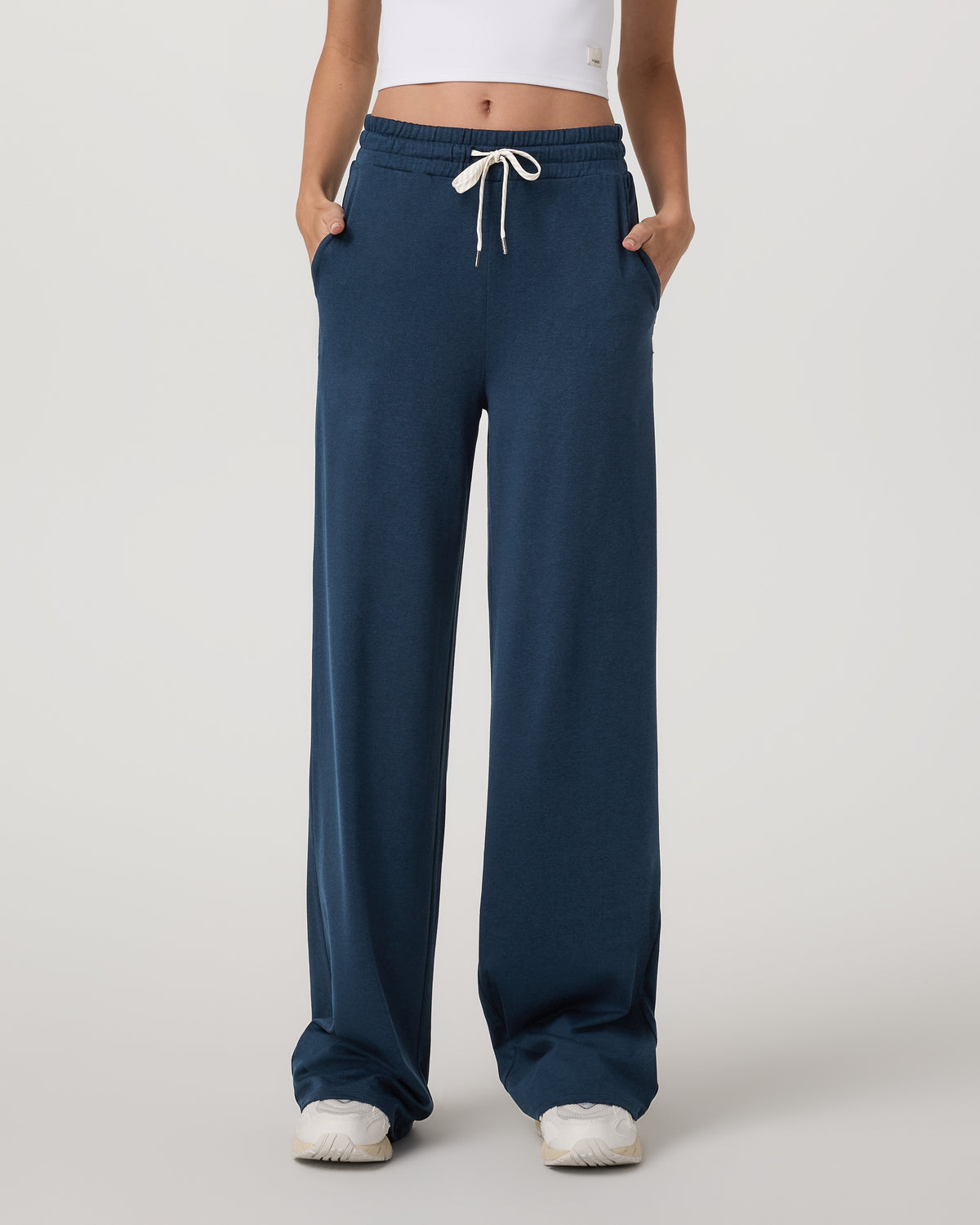 Halo Wideleg - Long Women's Blue Coast Heather Pants | Vuori outlet