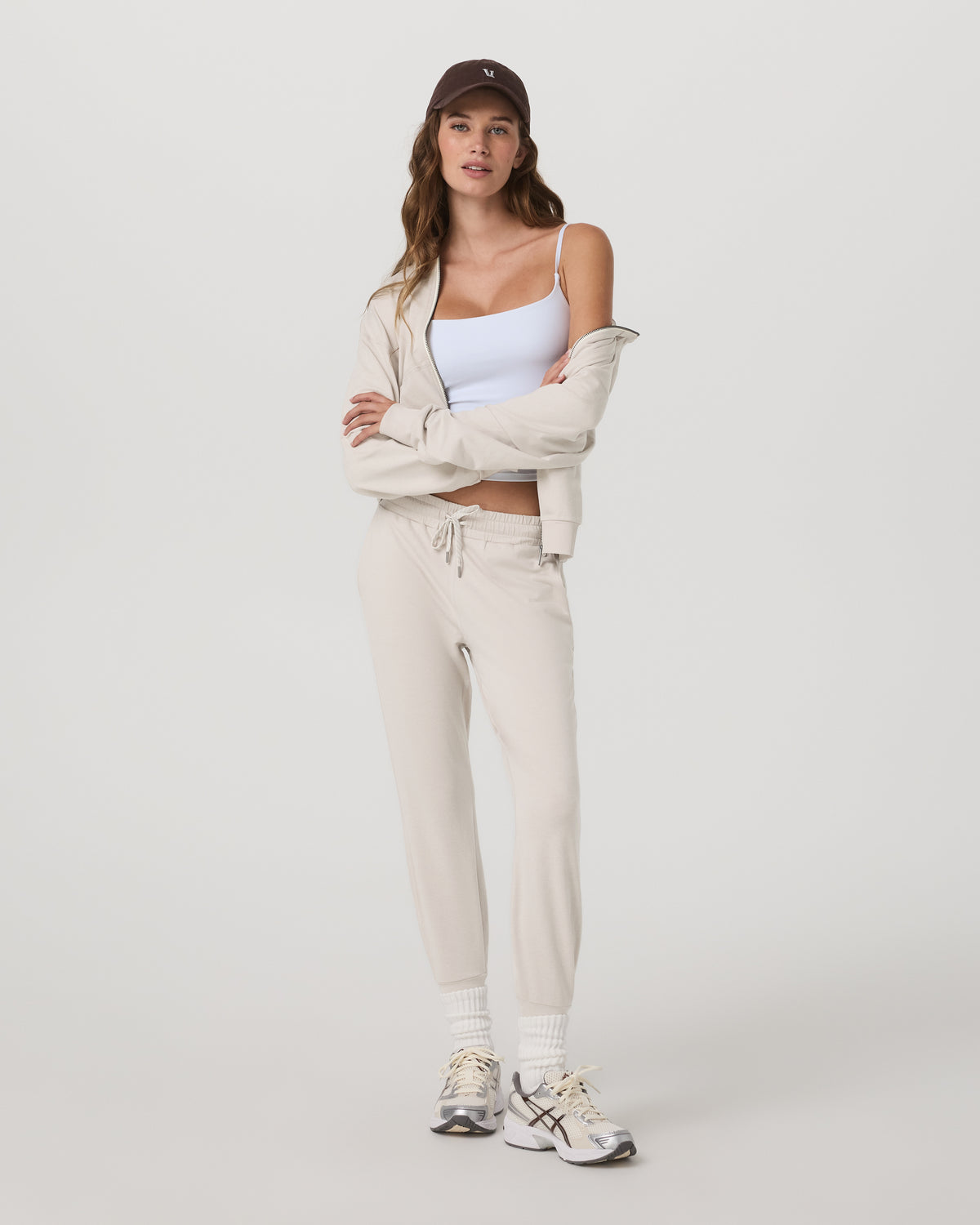 Performance Jogger - Long Ecru Heather | Vuori shop