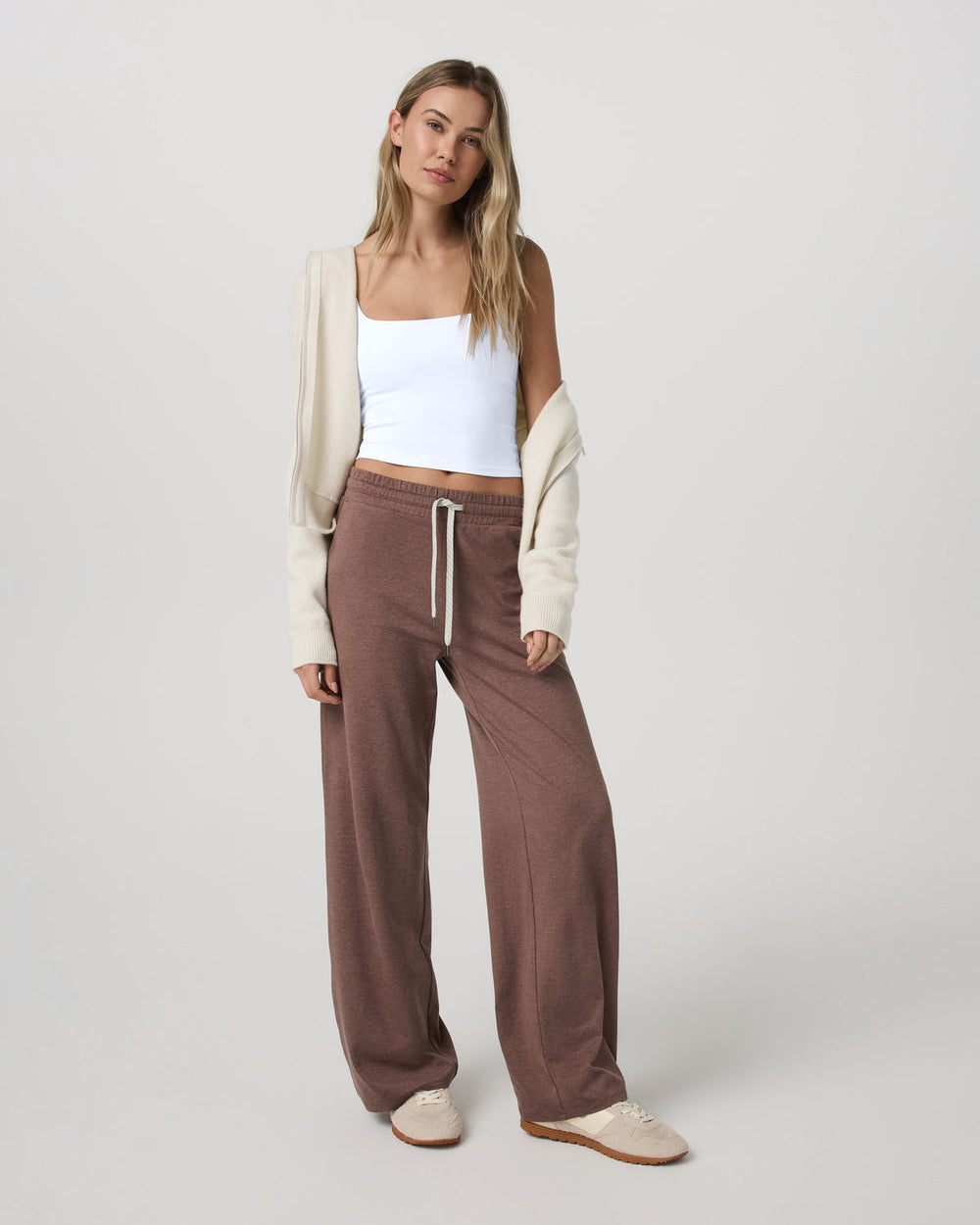 Halo Essential Wideleg - Long Women's Sable Heather Pants | Vuori online