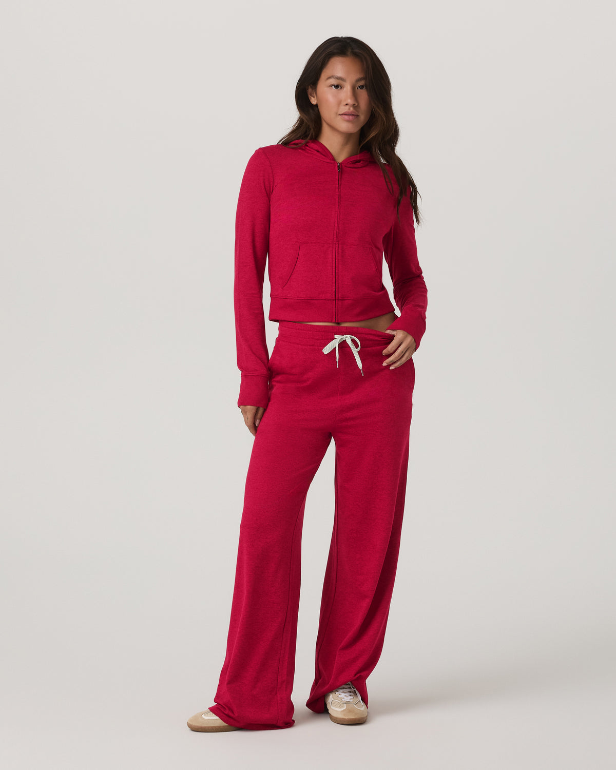 Halo Wideleg Women's Strawberry Heather Pants | Vuori discount