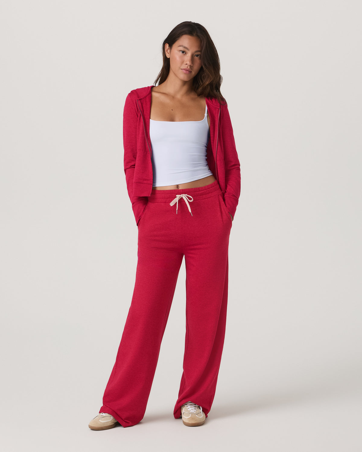 Halo Wideleg Women's Strawberry Heather Pants | Vuori discount